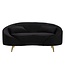 Mauro Ferretti SOFA 2 ZITS OSLO MET KUSSENS ZWART CM 148X84X68