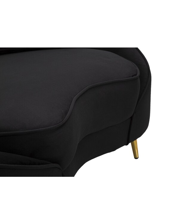 Mauro Ferretti SOFA 2 ZITS OSLO MET KUSSENS ZWART CM 148X84X68