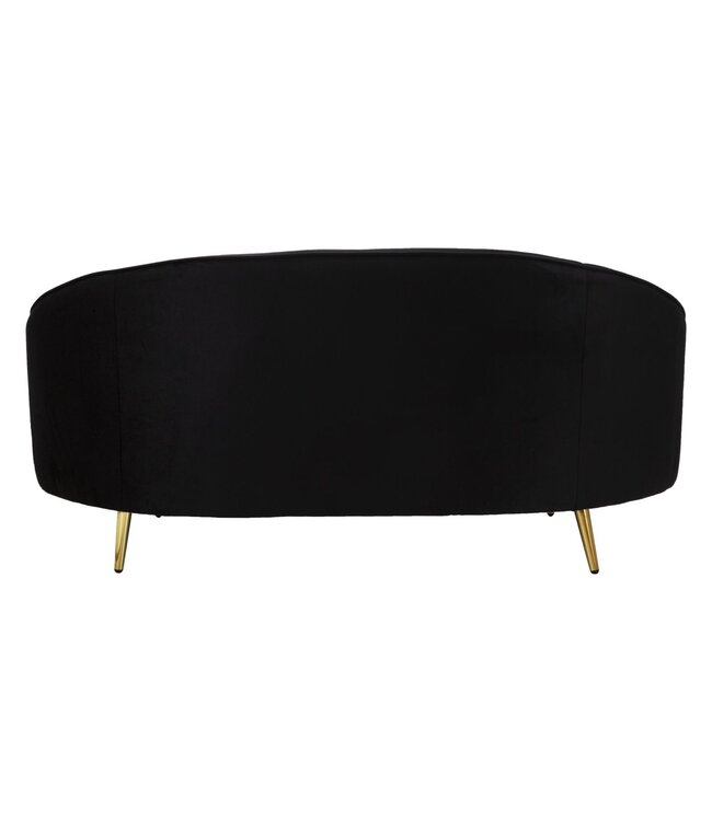 Mauro Ferretti SOFA 2 ZITS OSLO MET KUSSENS ZWART CM 148X84X68