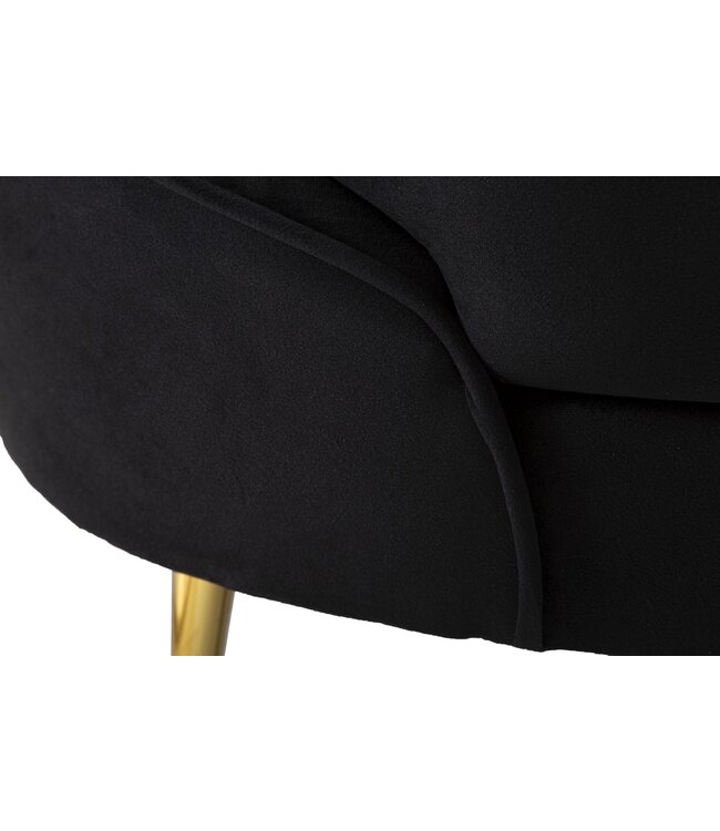 Mauro Ferretti SOFA 2 ZITS OSLO MET KUSSENS ZWART CM 148X84X68