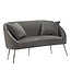 Mauro Ferretti BANK ZILVERKLEURIG MET KUSSENS CM 137X69X79
