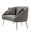 Mauro Ferretti BANK ZILVERKLEURIG MET KUSSENS CM 137X69X79