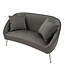 Mauro Ferretti BANK ZILVERKLEURIG MET KUSSENS CM 137X69X79