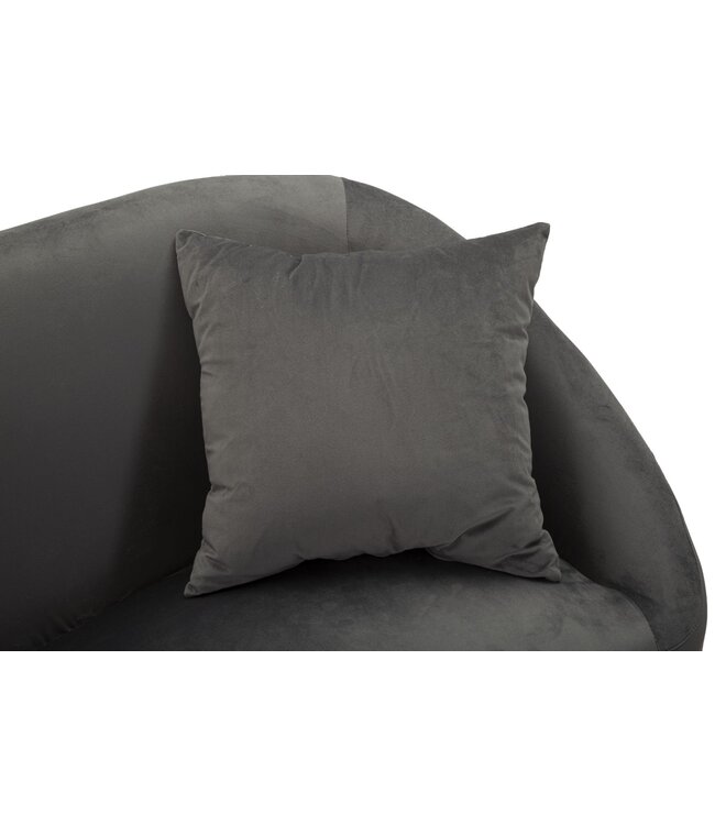 Mauro Ferretti BANK ZILVERKLEURIG MET KUSSENS CM 137X69X79