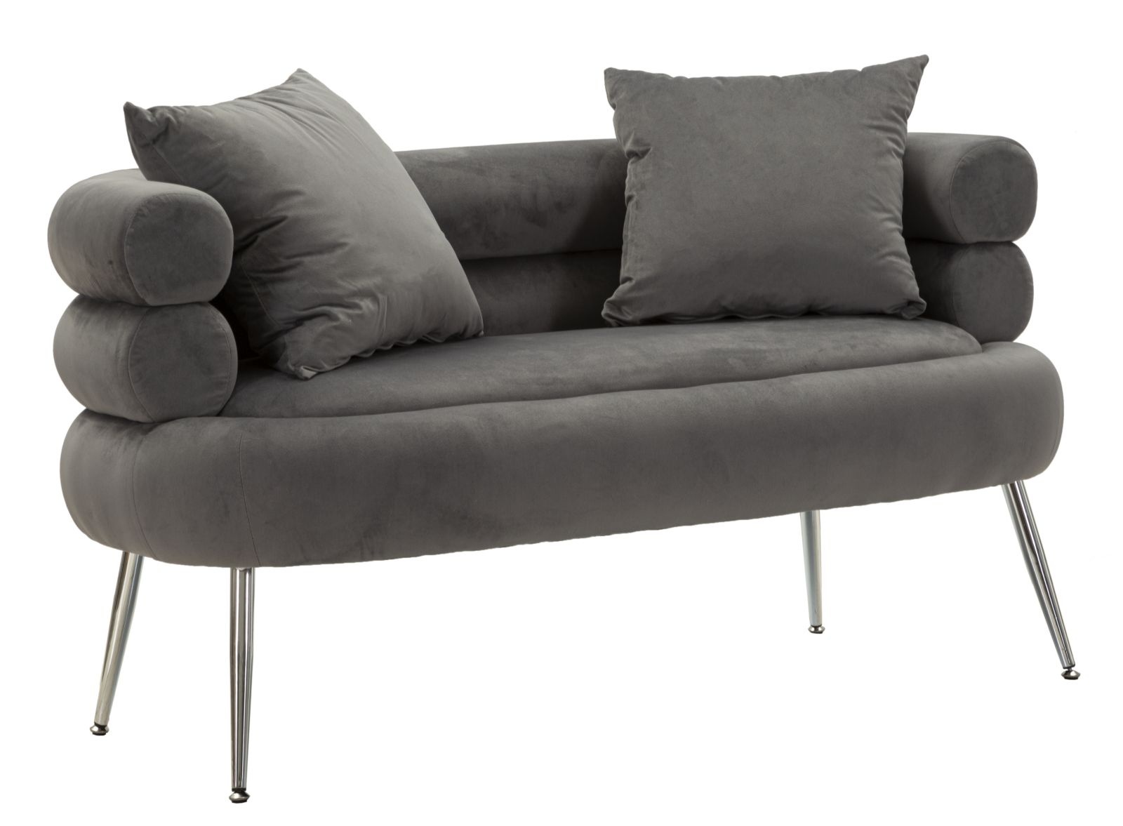 BANK SILVERY PLUS MET KUSSENS CM 133X68X69 afbeelding