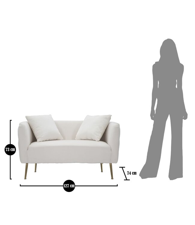 Mauro Ferretti BANK 'BUCAREST CREMA CM 127X74X73