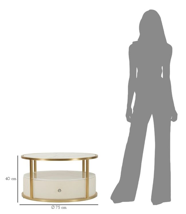 Mauro Ferretti KOFFIETAFEL SHARON CM Ø 75X40 - 1428330000