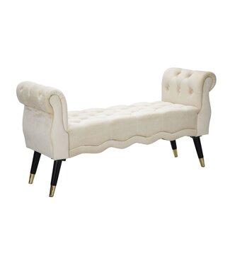 Mauro Ferretti BANKJE PARIJS CREMA/GOUD CM 120X40X60