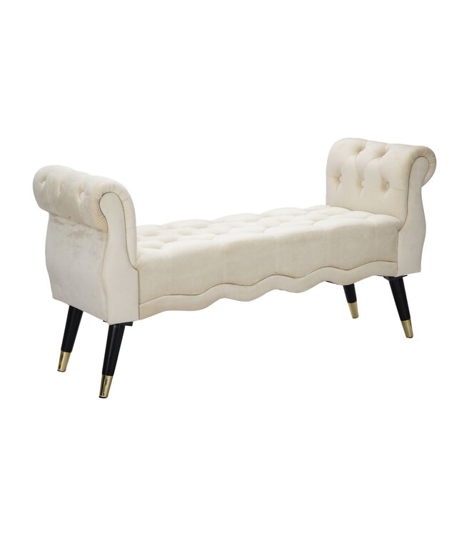 Mauro Ferretti BANKJE PARIJS CREMA/GOUD CM 120X40X60