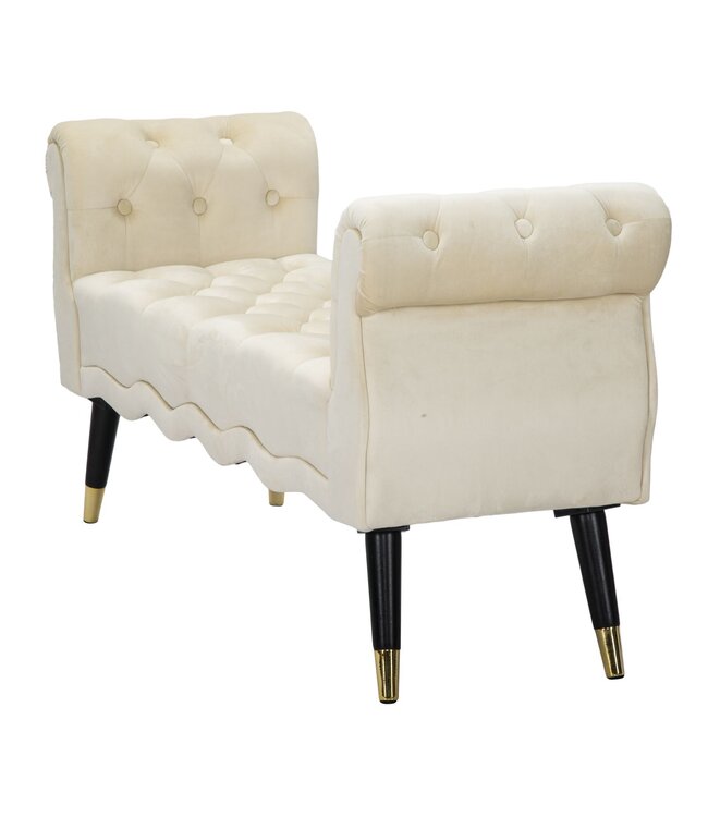 Mauro Ferretti BANKJE PARIJS CREMA/GOUD CM 120X40X60