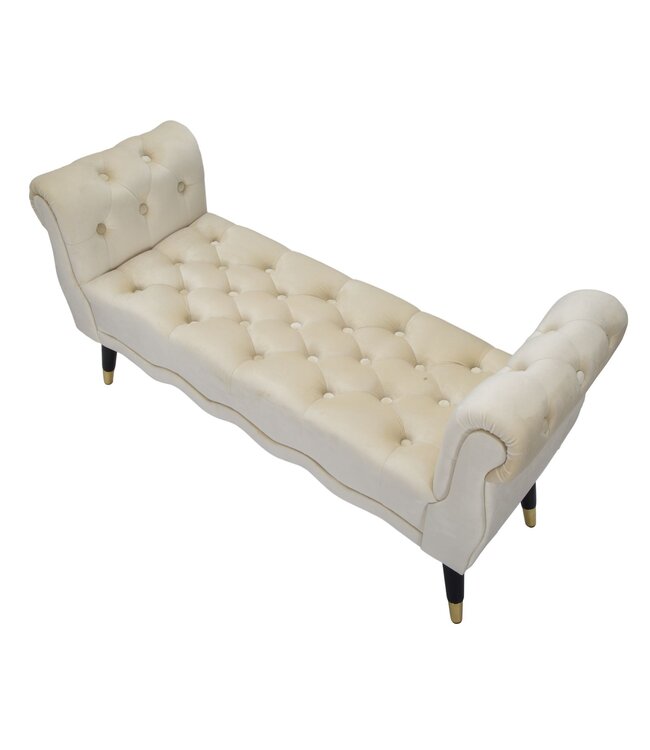 Mauro Ferretti BANKJE PARIJS CREMA/GOUD CM 120X40X60