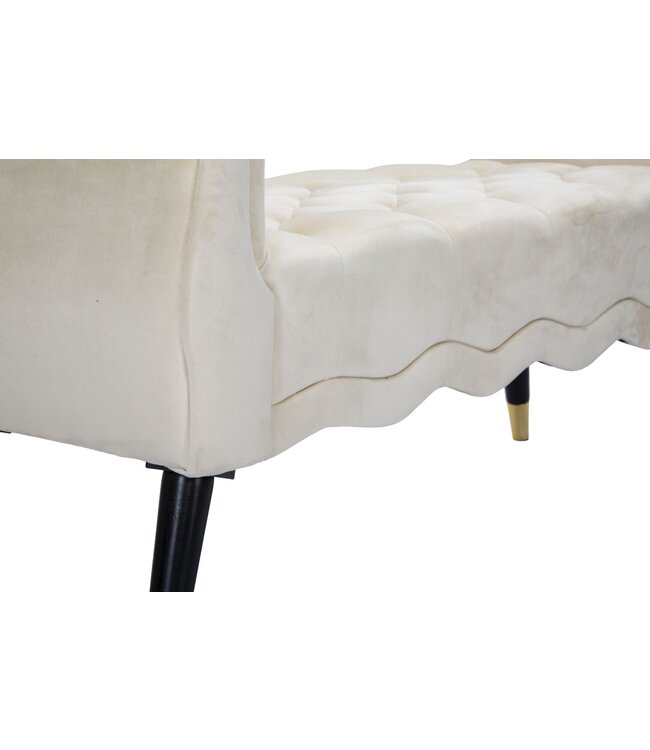 Mauro Ferretti BANKJE PARIJS CREMA/GOUD CM 120X40X60