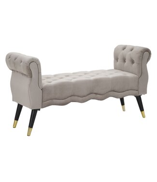 Mauro Ferretti BANKJE PARIJS GRIGIA/GOUD CM 120X40X60