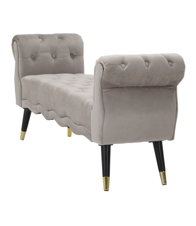 Mauro Ferretti BANKJE PARIJS GRIGIA/GOUD CM 120X40X60