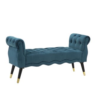 Mauro Ferretti BANKJE PARIJS TEAL/GOUD CM 120X40X60