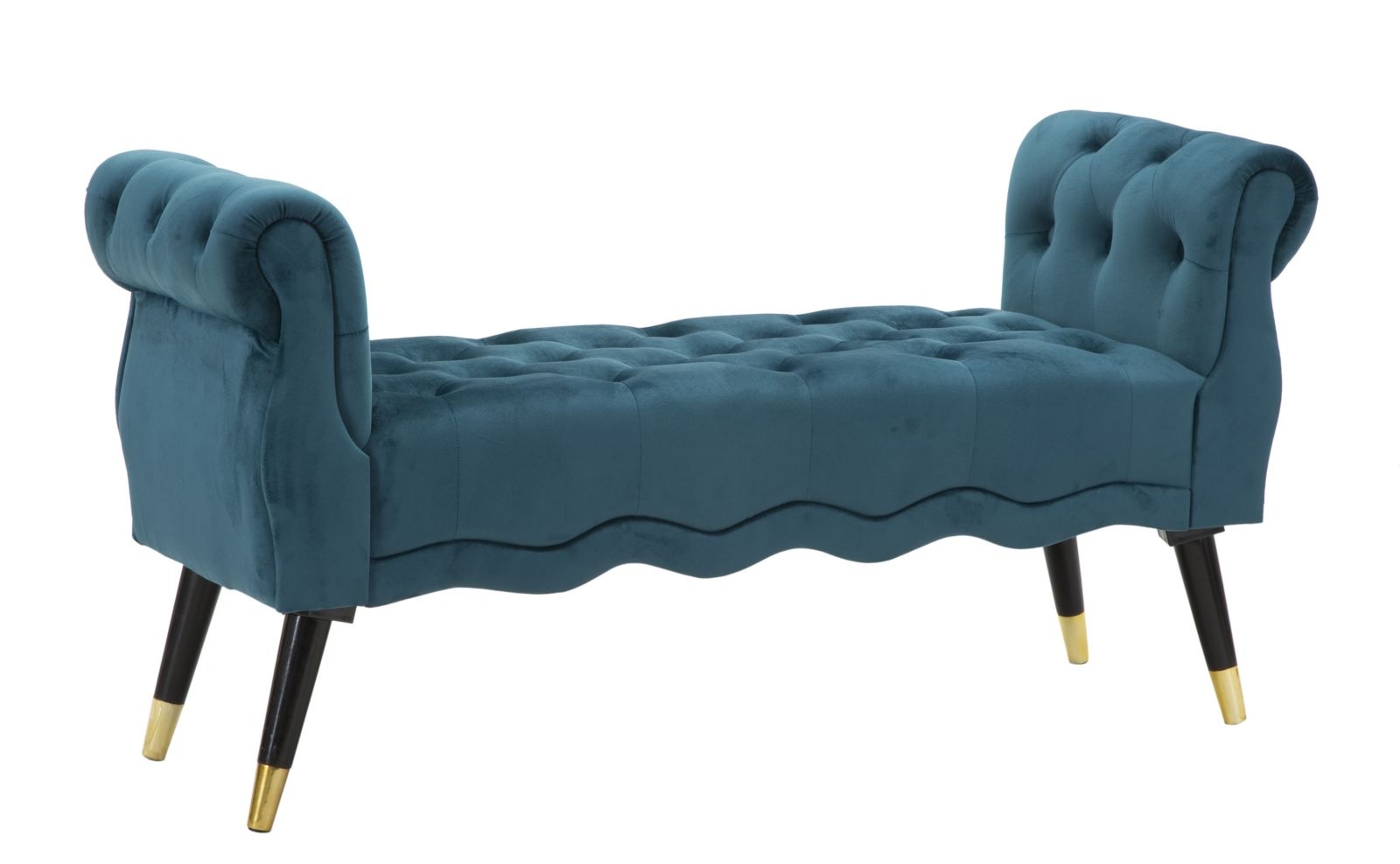 BANKJE PARIJS TEAL/GOUD CM 120X40X60 afbeelding