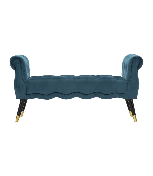Mauro Ferretti BANKJE PARIJS TEAL/GOUD CM 120X40X60