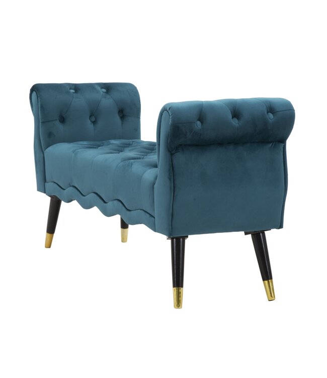 Mauro Ferretti BANKJE PARIJS TEAL/GOUD CM 120X40X60