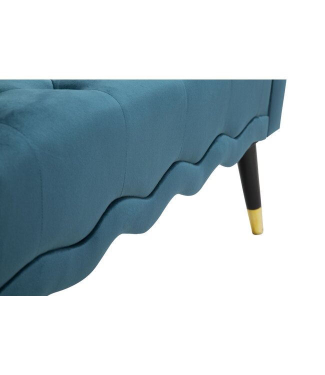 Mauro Ferretti BANKJE PARIJS TEAL/GOUD CM 120X40X60