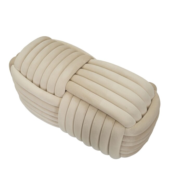 Mauro Ferretti BANKJE SOFTY CRÈME CM 90X45X45 - 142853000C