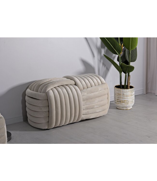 Mauro Ferretti BANKJE SOFTY CRÈME CM 90X45X45 - 142853000C