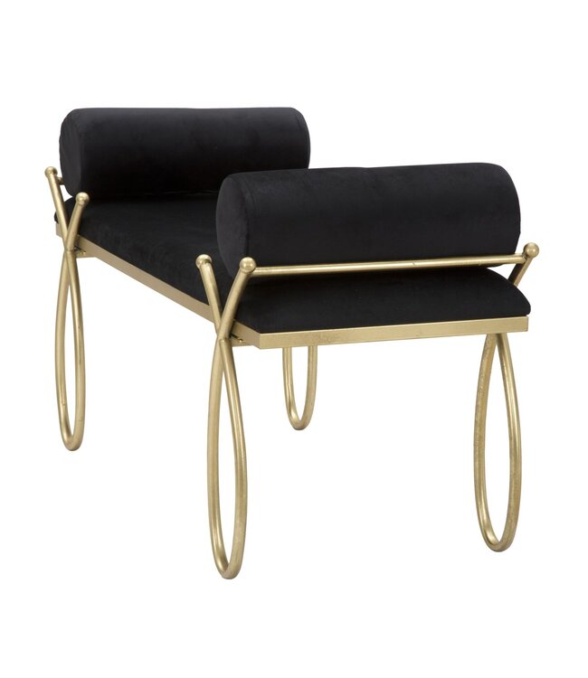 Mauro Ferretti BANKLINT ZWART CM 112,5X49X53