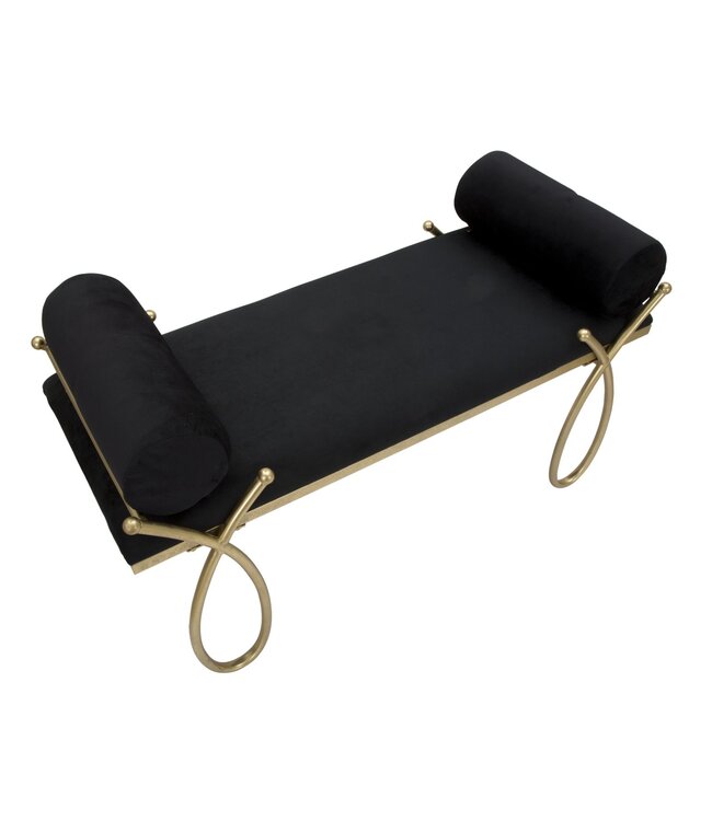 Mauro Ferretti BANKLINT ZWART CM 112,5X49X53