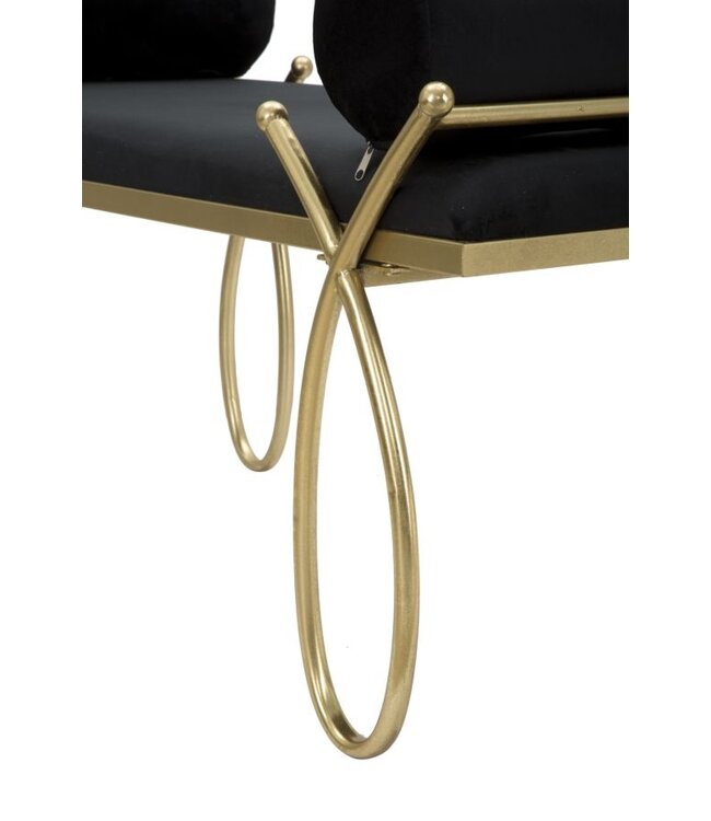 Mauro Ferretti BANKLINT ZWART CM 112,5X49X53