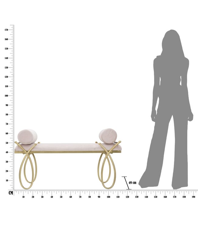Mauro Ferretti BANKLINT ROZE CM 112,5X49X53