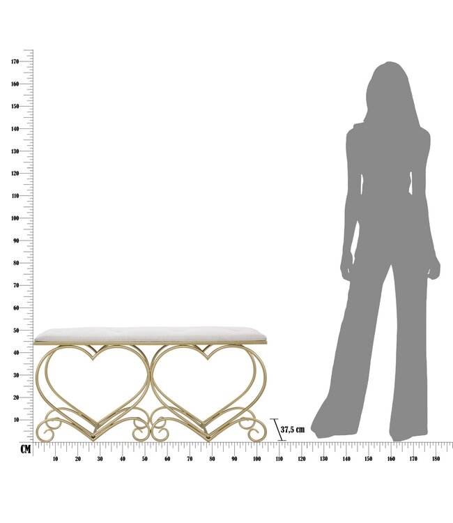 Mauro Ferretti BANKJE HART CREMA CM 105X37,5X51,5