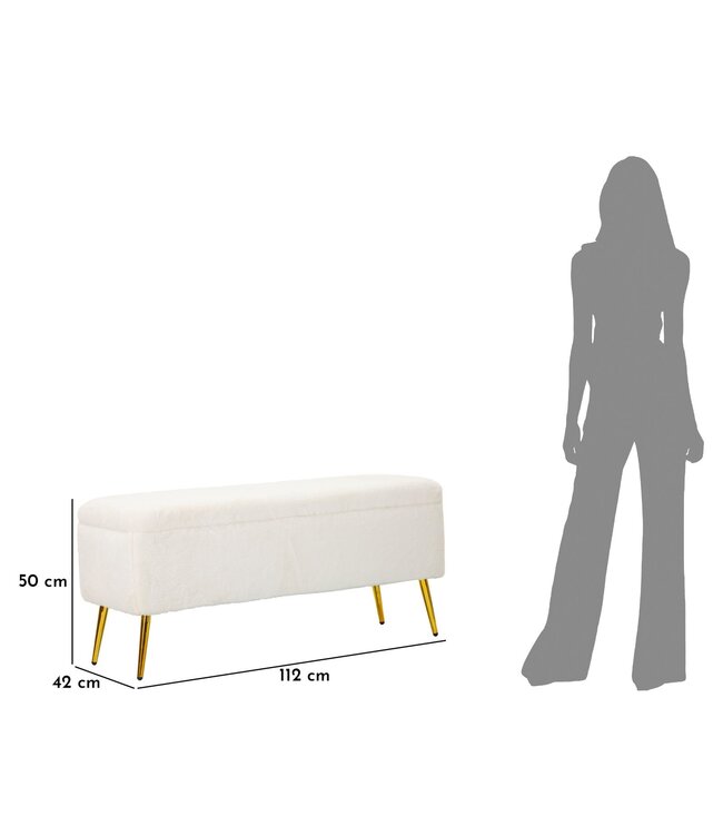 Mauro Ferretti BANK MET OPBERGRUIMTE SOFFY CM 112X42X50