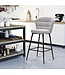 Mauro Ferretti BARKRUK LOSANNA GRIJS SET 2 PZ CM 52X59X108