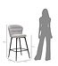 Mauro Ferretti BARKRUK LOSANNA GRIJS SET 2 PZ CM 52X59X108