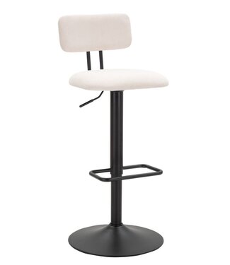 Mauro Ferretti BARKRUK MET LIFTLICHT WIT CM 41X47,5X85-106,5(ZITTING CM 61-83) SET 2ST