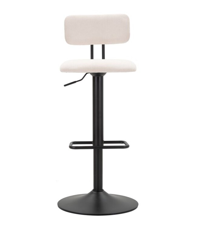 Mauro Ferretti BARKRUK MET LIFTLICHT WIT CM 41X47,5X85-106,5(ZITTING CM 61-83) SET 2ST