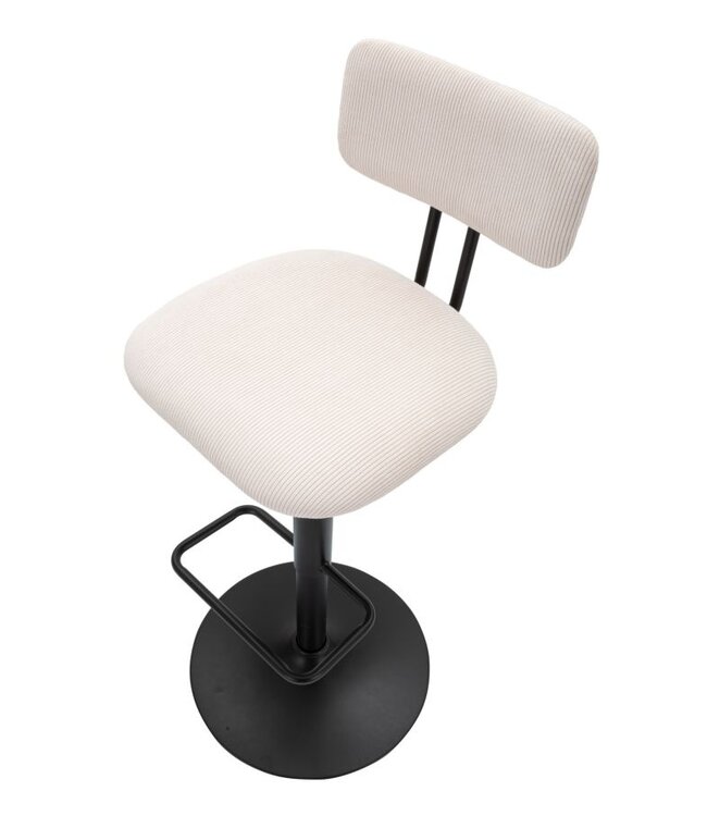 Mauro Ferretti BARKRUK MET LIFTLICHT WIT CM 41X47,5X85-106,5(ZITTING CM 61-83) SET 2ST