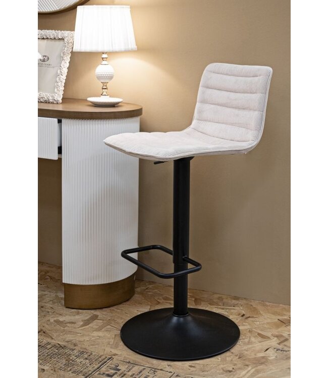 Mauro Ferretti BARKRUK MET LIFT HOOG WIT CM 43X49,5X85,5-107(ZITTING CM 61-82,5) SET 2ST