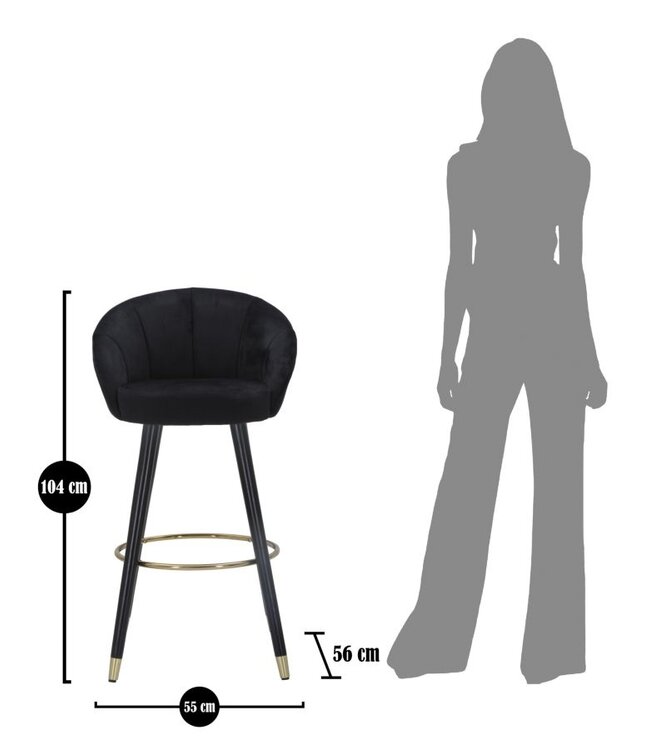 Mauro Ferretti BARKRUK PRAAG NERO CM 55X56X104