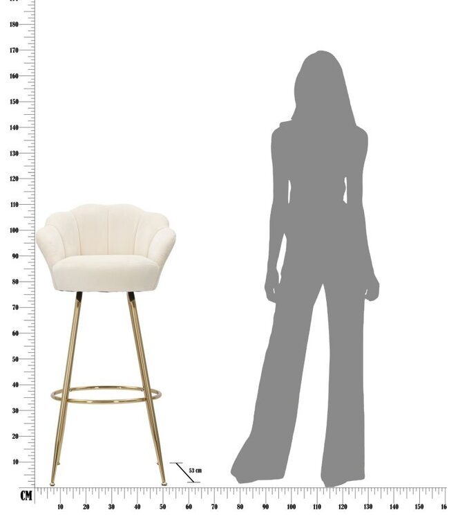 Mauro Ferretti BARKRUK WENEN CREMA CM 55X53X110