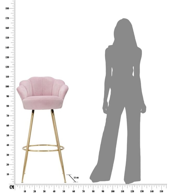 Mauro Ferretti BARKRUK BAR WENEN ROSA CM 55X53X110