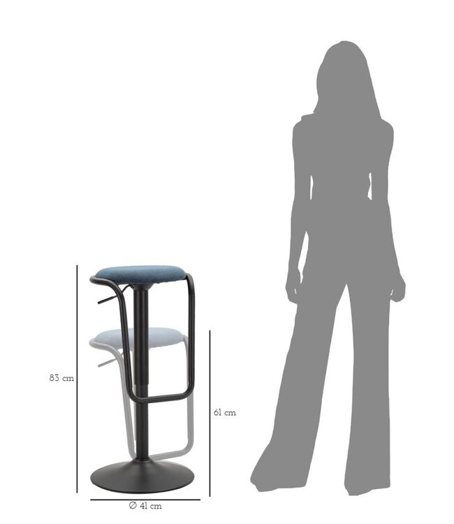 Mauro Ferretti BARKRUK MET LIFT DESTINY NAVY CM Ø 41X61-83