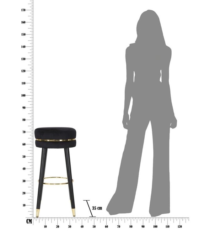 Mauro Ferretti BARKRUK PARIS NERO/GOUD CM Ø 35X74