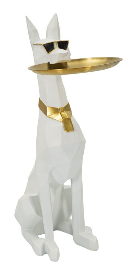HOND ORY MET DIENBLAD CM 27X51X74 afbeelding