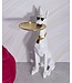 Mauro Ferretti HOND ORY MET DIENBLAD CM 27X51X74 - 120080003