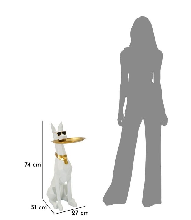 Mauro Ferretti HOND ORY MET DIENBLAD CM 27X51X74