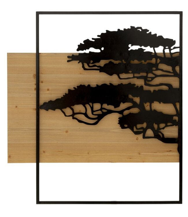 Mauro Ferretti WANDPANEEL LAGOS IJZER EN HOUT SET 3 STUKS CM 204X2X80 (72X2X80-60X2X80)