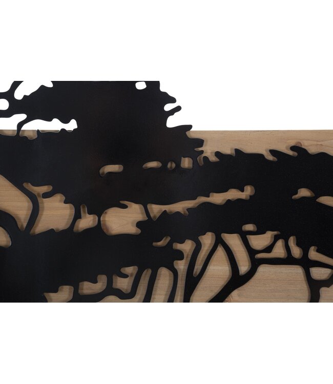 Mauro Ferretti WANDPANEEL LAGOS IJZER EN HOUT SET 3 STUKS CM 204X2X80 (72X2X80-60X2X80)