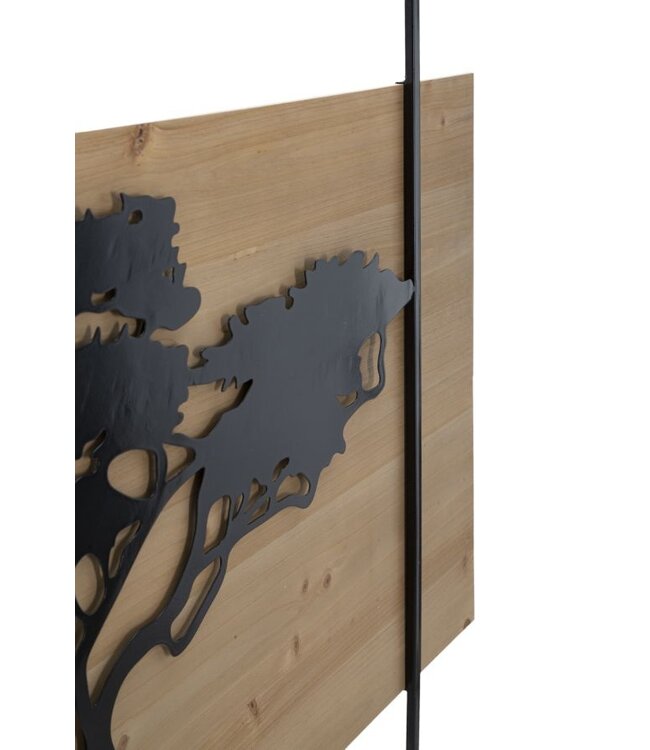 Mauro Ferretti WANDPANEEL LAGOS IJZER EN HOUT SET 3 STUKS CM 204X2X80 (72X2X80-60X2X80)