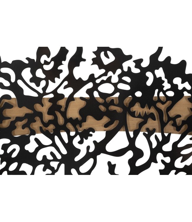 Mauro Ferretti WANDPANEEL BOOM, IJZER EN HOUT SET 3 STUKS CM 176X2X90 (63X2X90-50X2X90)