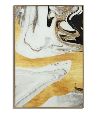 Mauro Ferretti GLAZEN WANDPANEEL MET FRAME GHOSTLY CM 80X3,5X120